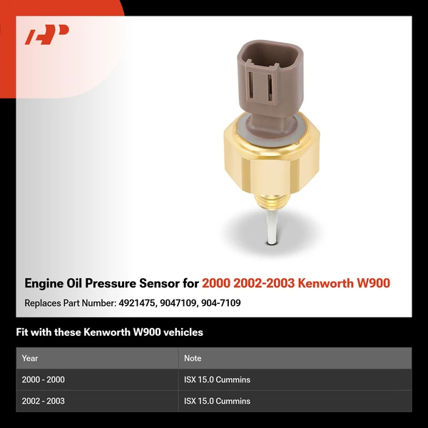 Engine Oil Pressure Sensor for 2000 2002-2003 Kenworth W900