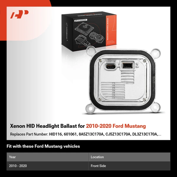 Xenon HID Headlight Ballast for 2010-2020 Ford Mustang