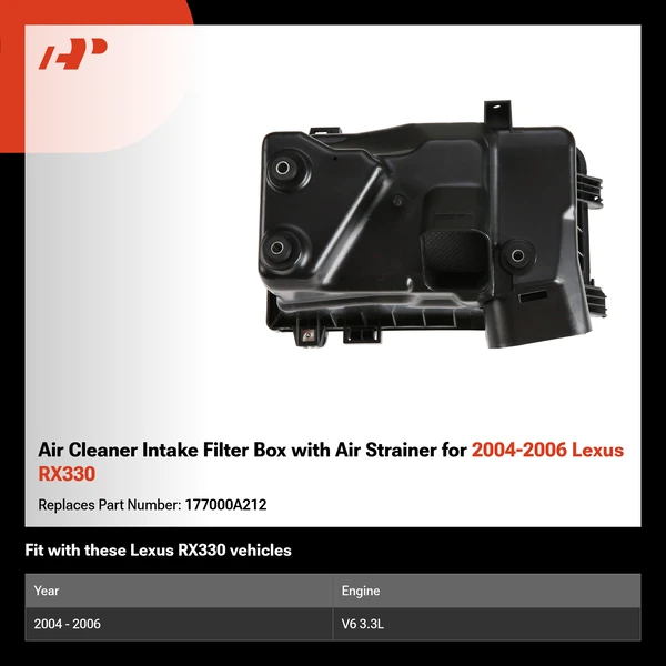 Air Cleaner Intake Filter Box with Air Strainer for 2004-2006 Lexus RX330