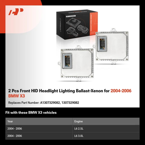 2 Pcs Front HID Headlight Lighting Ballast-Xenon for 2004-2006 BMW X3