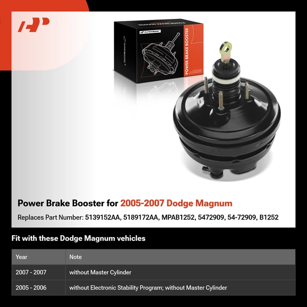 Power Brake Booster for 2005-2007 Dodge Magnum