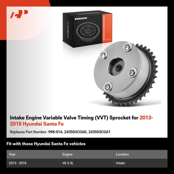 Intake Engine Variable Valve Timing (VVT) Sprocket for 2013-2018 Hyundai Santa Fe