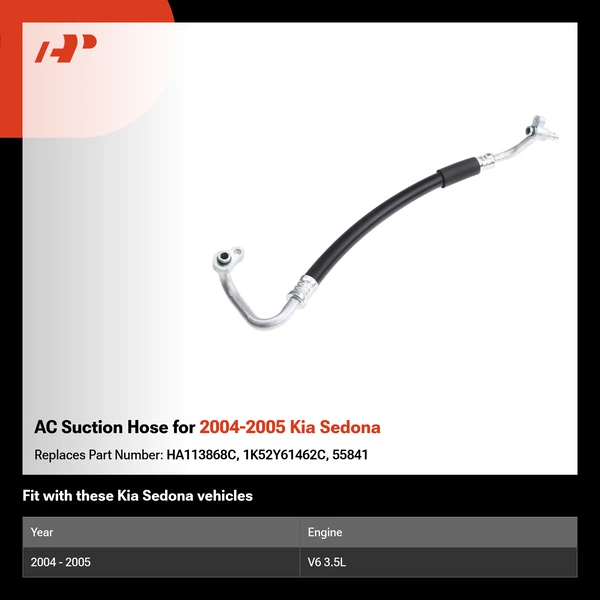 AC Suction Hose for 2004-2005 Kia Sedona
