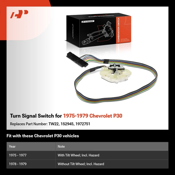 Turn Signal Switch for 1975-1979 Chevrolet P30