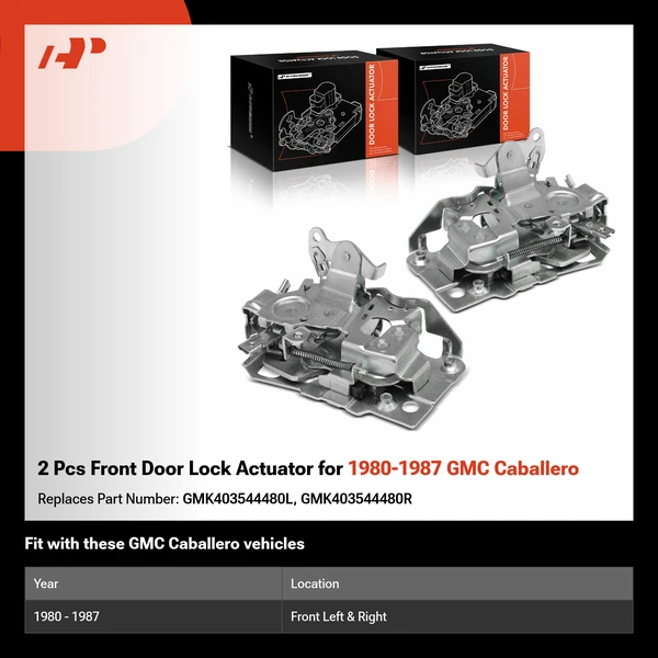 2 Pcs Front Door Lock Actuator for 1980-1987 GMC Caballero