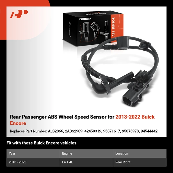 Rear Passenger ABS Wheel Speed Sensor for 2013-2022 Buick Encore