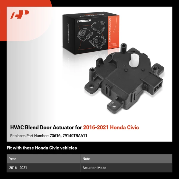 HVAC Blend Door Actuator for 2016-2021 Honda Civic
