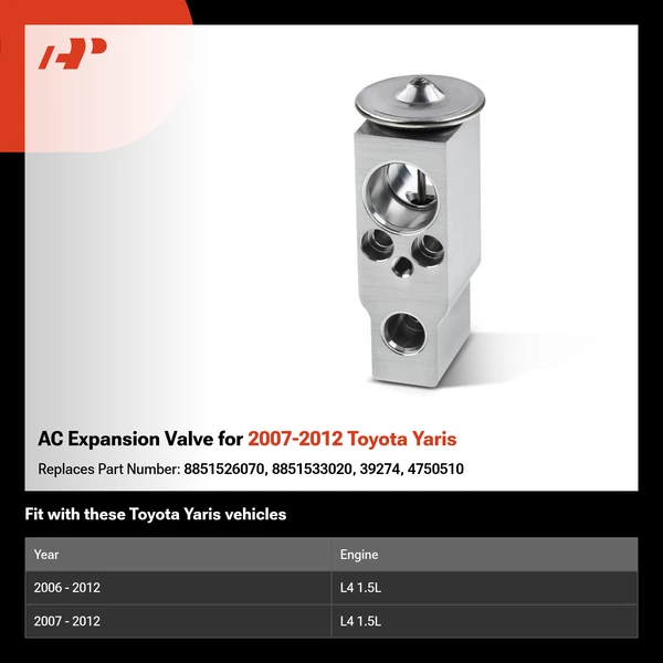 AC Expansion Valve for 2007-2012 Toyota Yaris
