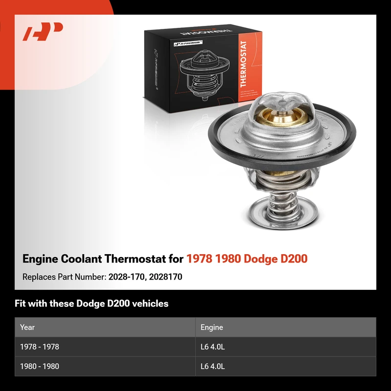 Engine Coolant Thermostat for 1978 1980 Dodge D200