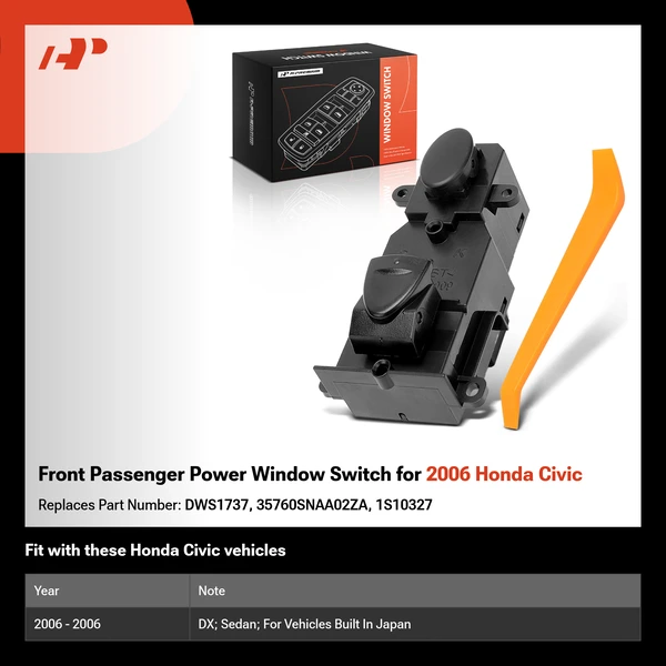 Front Passenger Power Window Switch for 2006 Honda Civic