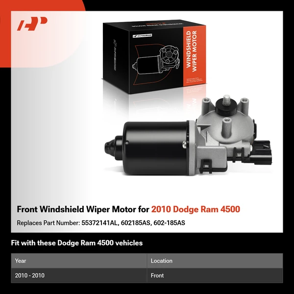 Front Windshield Wiper Motor for 2010 Dodge Ram 4500