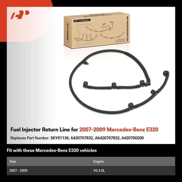 Fuel Injector Return Line for 2007-2009 Mercedes-Benz E320