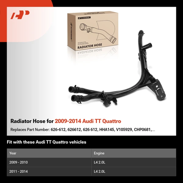 Radiator Hose for 2009-2014 Audi TT Quattro