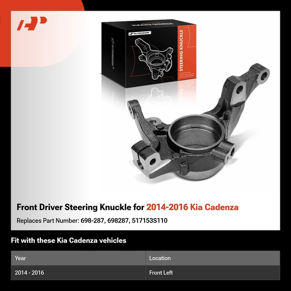 Front Driver Steering Knuckle for 2014-2016 Kia Cadenza