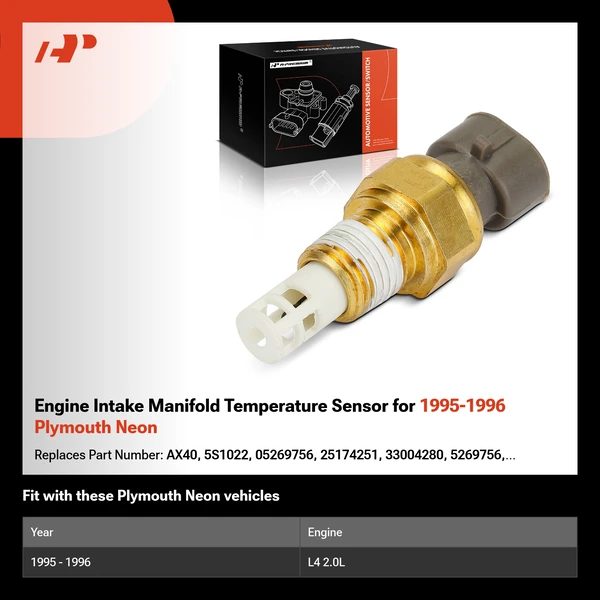 Engine Intake Manifold Temperature Sensor for 1995-1996 Plymouth Neon
