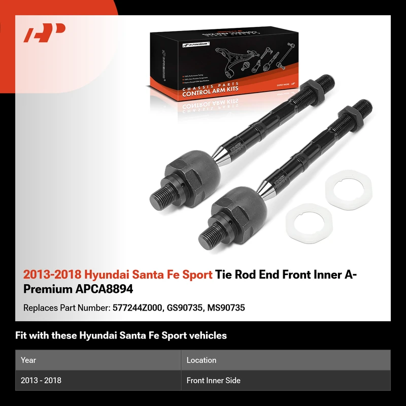 2013-2018 Hyundai Santa Fe Sport Tie Rod End Front Inner A-Premium APCA8894