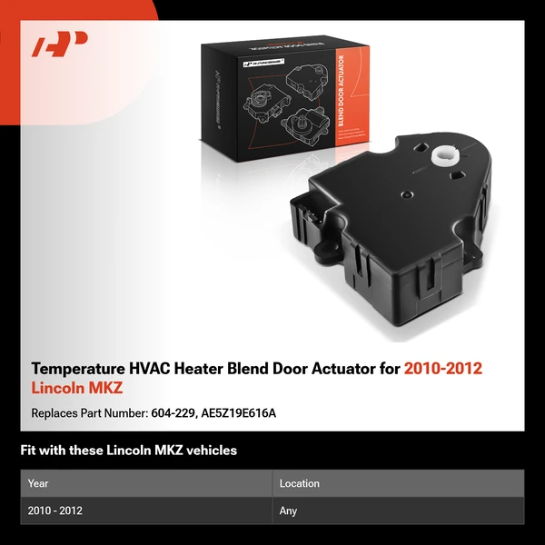 Temperature HVAC Heater Blend Door Actuator for 2010-2012 Lincoln MKZ