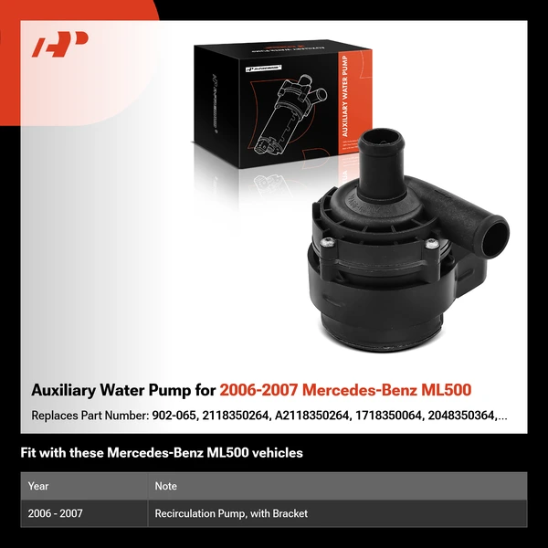 Auxiliary Water Pump for 2006-2007 Mercedes-Benz ML500