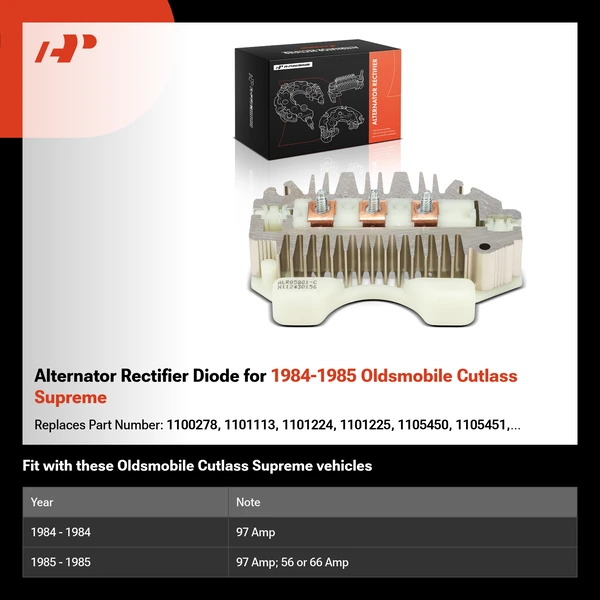 Alternator Rectifier Diode for 1984-1985 Oldsmobile Cutlass Supreme