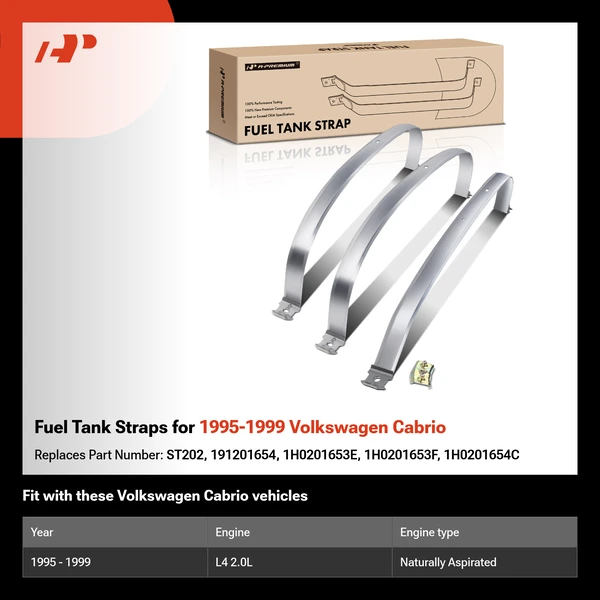 Fuel Tank Straps for 1995-1999 Volkswagen Cabrio