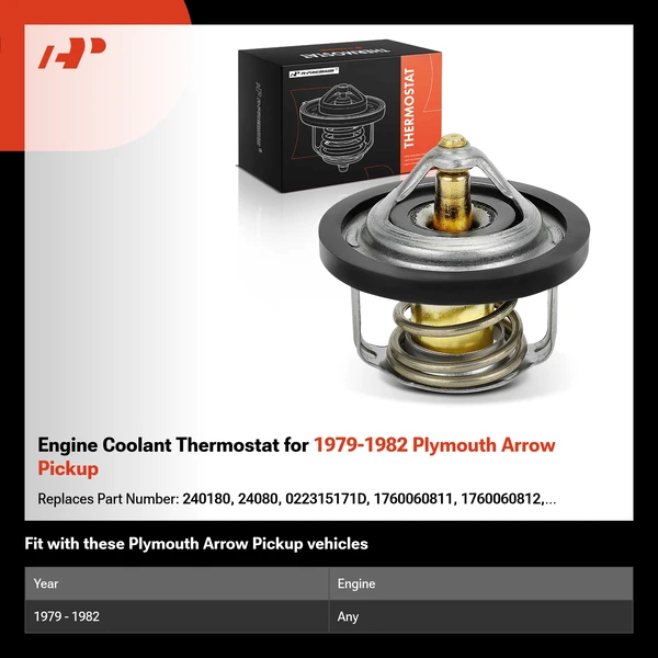 Engine Coolant Thermostat for 1979-1982 Plymouth Arrow Pickup