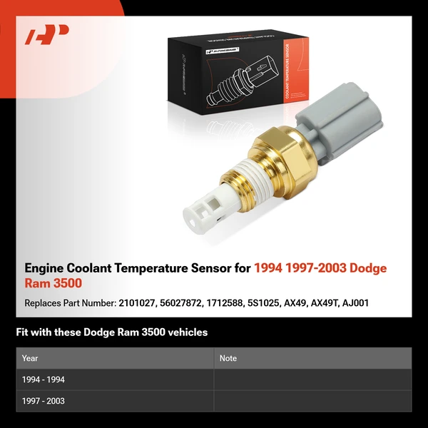 Engine Coolant Temperature Sensor for 1994 1997-2003 Dodge Ram 3500