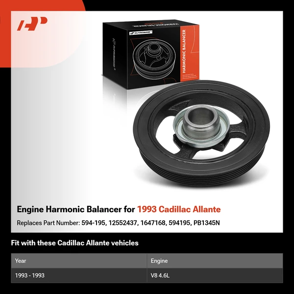 Engine Harmonic Balancer for 1993 Cadillac Allante