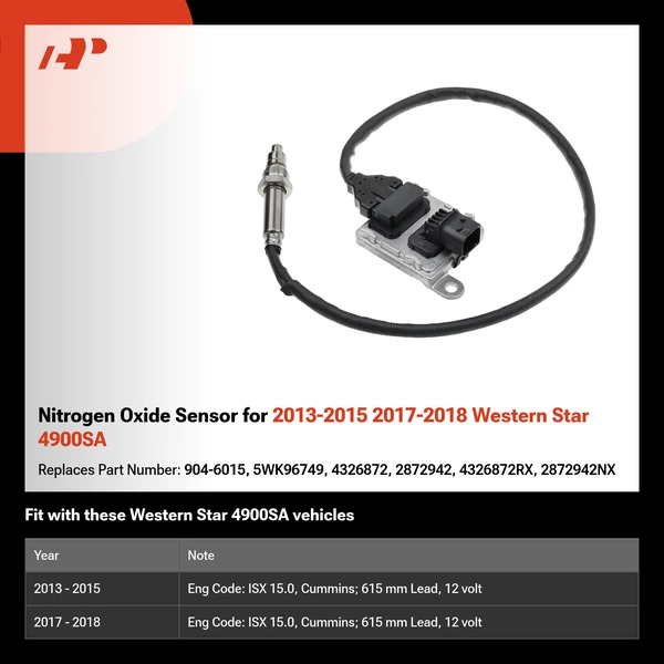 Nitrogen Oxide Sensor for 2013-2015 2017-2018 Western Star 4900SA