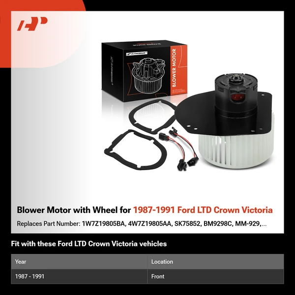 Blower Motor with Wheel for 1987-1991 Ford LTD Crown Victoria