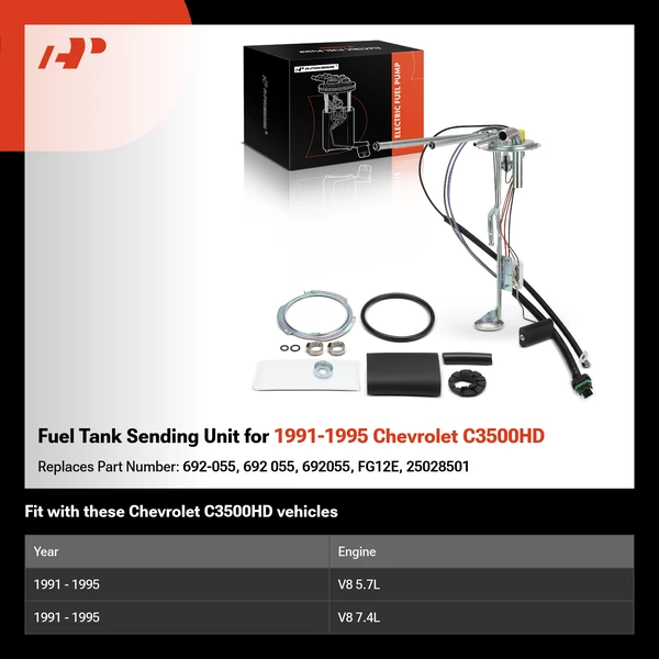 Fuel Tank Sending Unit for 1991-1995 Chevrolet C3500HD