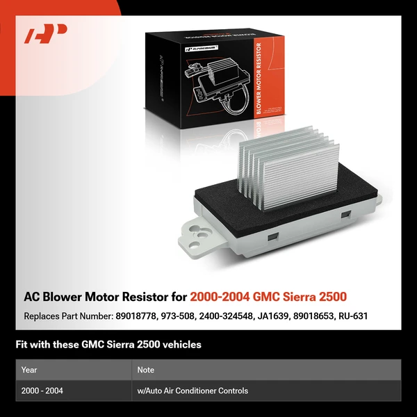 AC Blower Motor Resistor for 2000-2004 GMC Sierra 2500