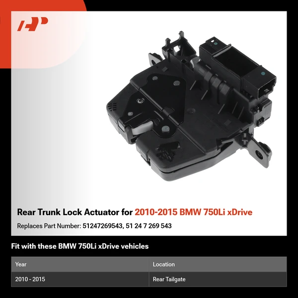 Rear Trunk Lock Actuator for 2010-2015 BMW 750Li xDrive