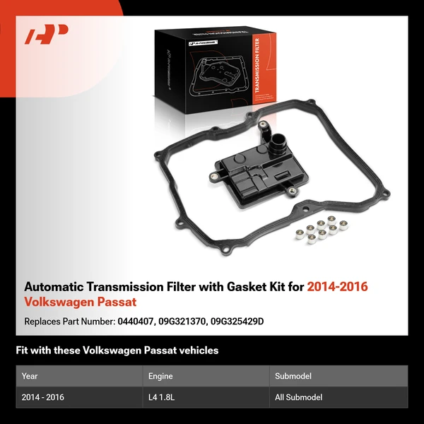 Automatic Transmission Filter with Gasket Kit for 2014-2016 Volkswagen Passat