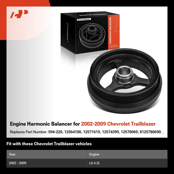 Engine Harmonic Balancer for 2002-2009 Chevrolet Trailblazer