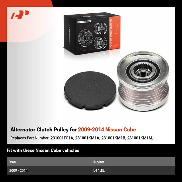 Alternator Clutch Pulley for 2009-2014 Nissan Cube