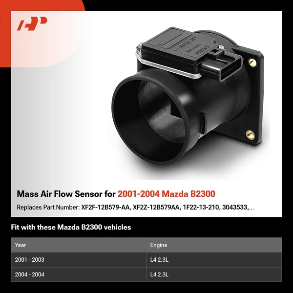 Mass Air Flow Sensor for 2001-2004 Mazda B2300