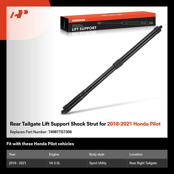 Rear Tailgate Lift Support Shock Strut for 2018-2021 Honda Pilot