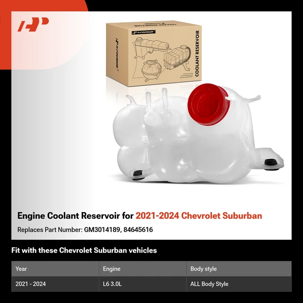 Engine Coolant Reservoir for 2021-2024 Chevrolet Suburban