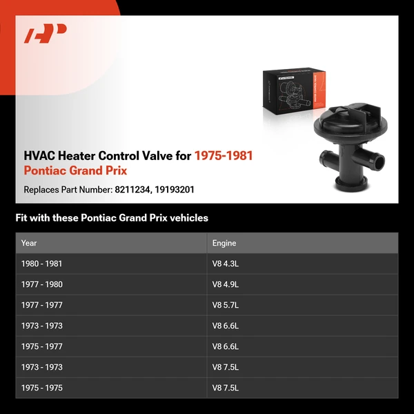HVAC Heater Control Valve for 1975-1981 Pontiac Grand Prix