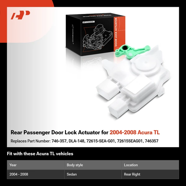 Rear Passenger Door Lock Actuator for 2004-2008 Acura TL