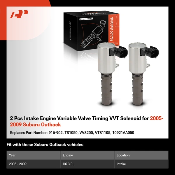 2 Pcs Intake Engine Variable Valve Timing VVT Solenoid for 2005-2009 Subaru Outback