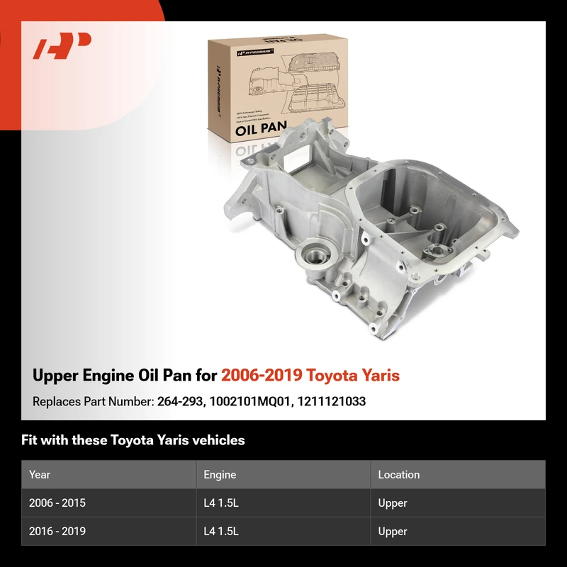 Upper Engine Oil Pan for 2006-2019 Toyota Yaris