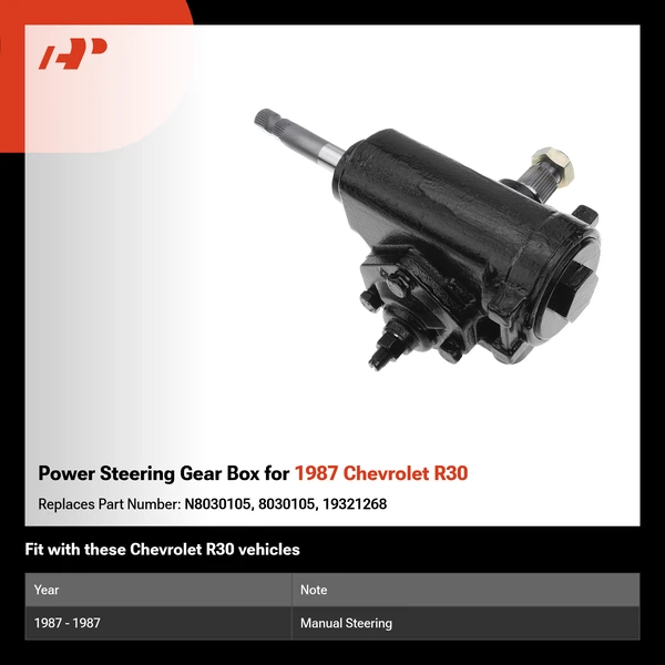 Power Steering Gear Box for 1987 Chevrolet R30