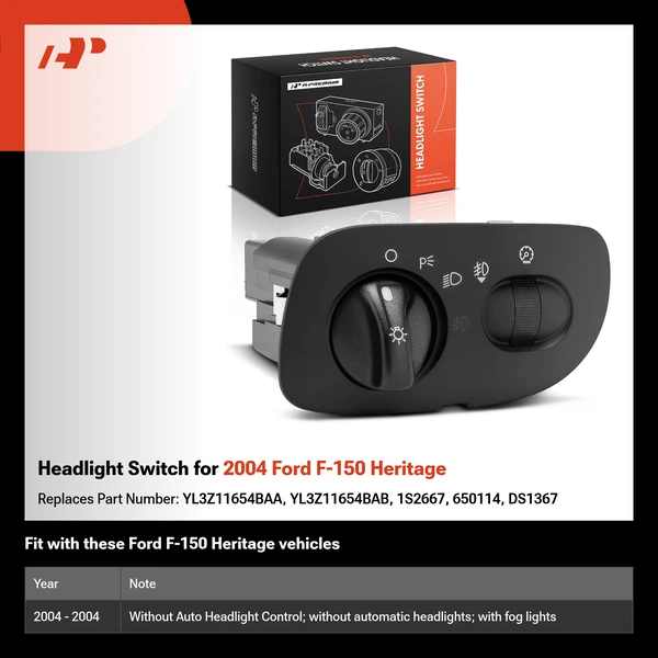 Headlight Switch for 2004 Ford F-150 Heritage