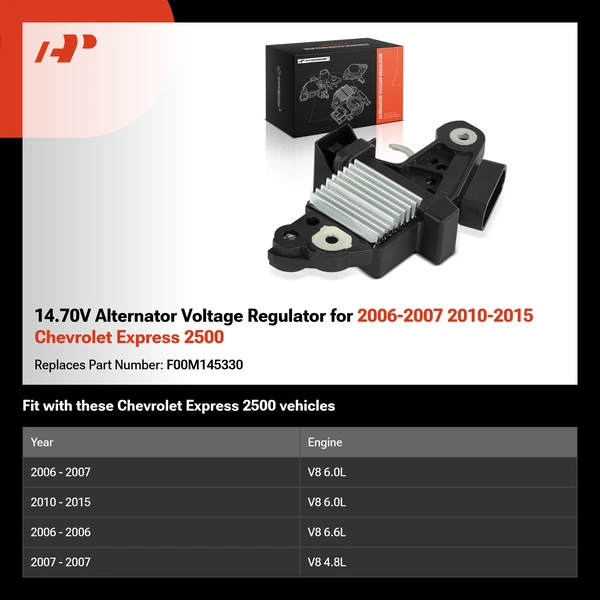 14.70V Alternator Voltage Regulator for 2006-2007 2010-2015 Chevrolet Express 2500