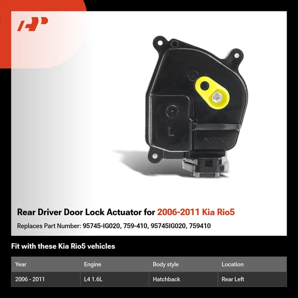 Rear Driver Door Lock Actuator for 2006-2011 Kia Rio5