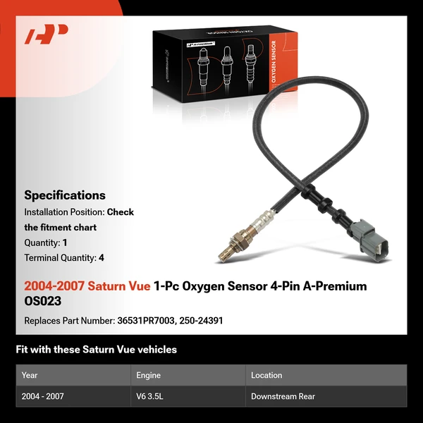 2004-2007 Saturn Vue 1-Pc Oxygen Sensor 4-Pin A-Premium OS023