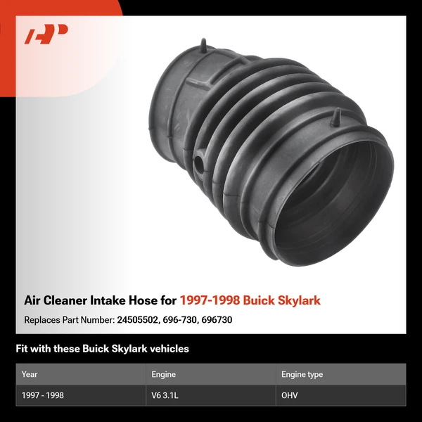 Air Cleaner Intake Hose for 1997-1998 Buick Skylark