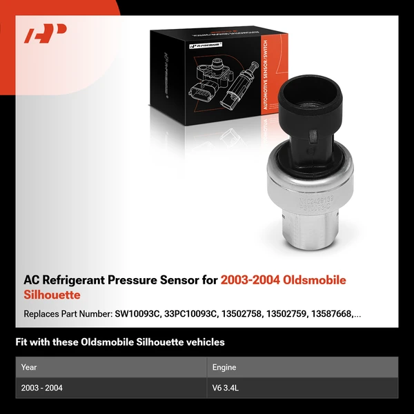 AC Refrigerant Pressure Sensor for 2003-2004 Oldsmobile Silhouette
