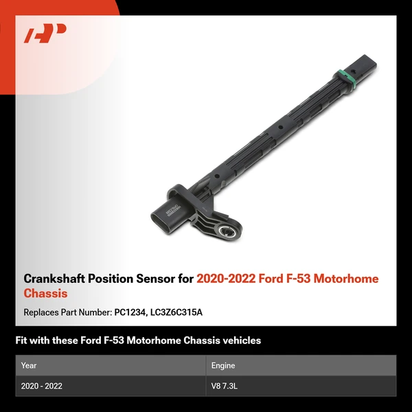 Crankshaft Position Sensor for 2020-2022 Ford F-53 Motorhome Chassis
